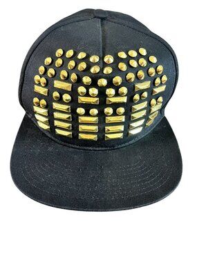 Stampd New Angeles Metal Stud Snapback Black OS Metallic Pretty Gang Rap Music